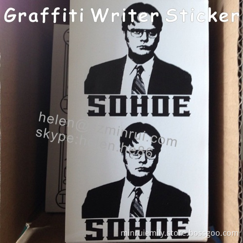 Custom High Quality Can't Remove Strong Adhesive Graffiti Writer Eggshell Stickers